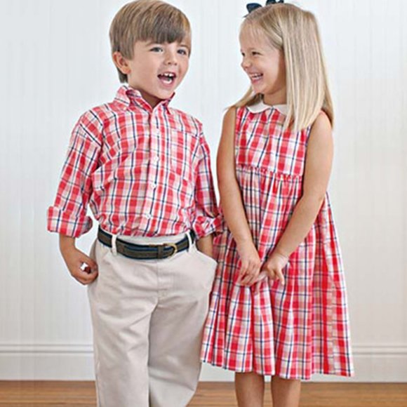 bella bliss Other - Bella Bliss Red Chatham Plaid Peter Pan Dress 6